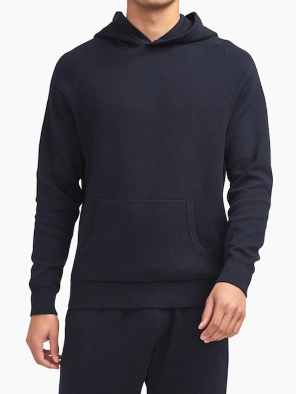 BRAND NEW Naadam Navy Cotton Cashmere Hoodie in Large